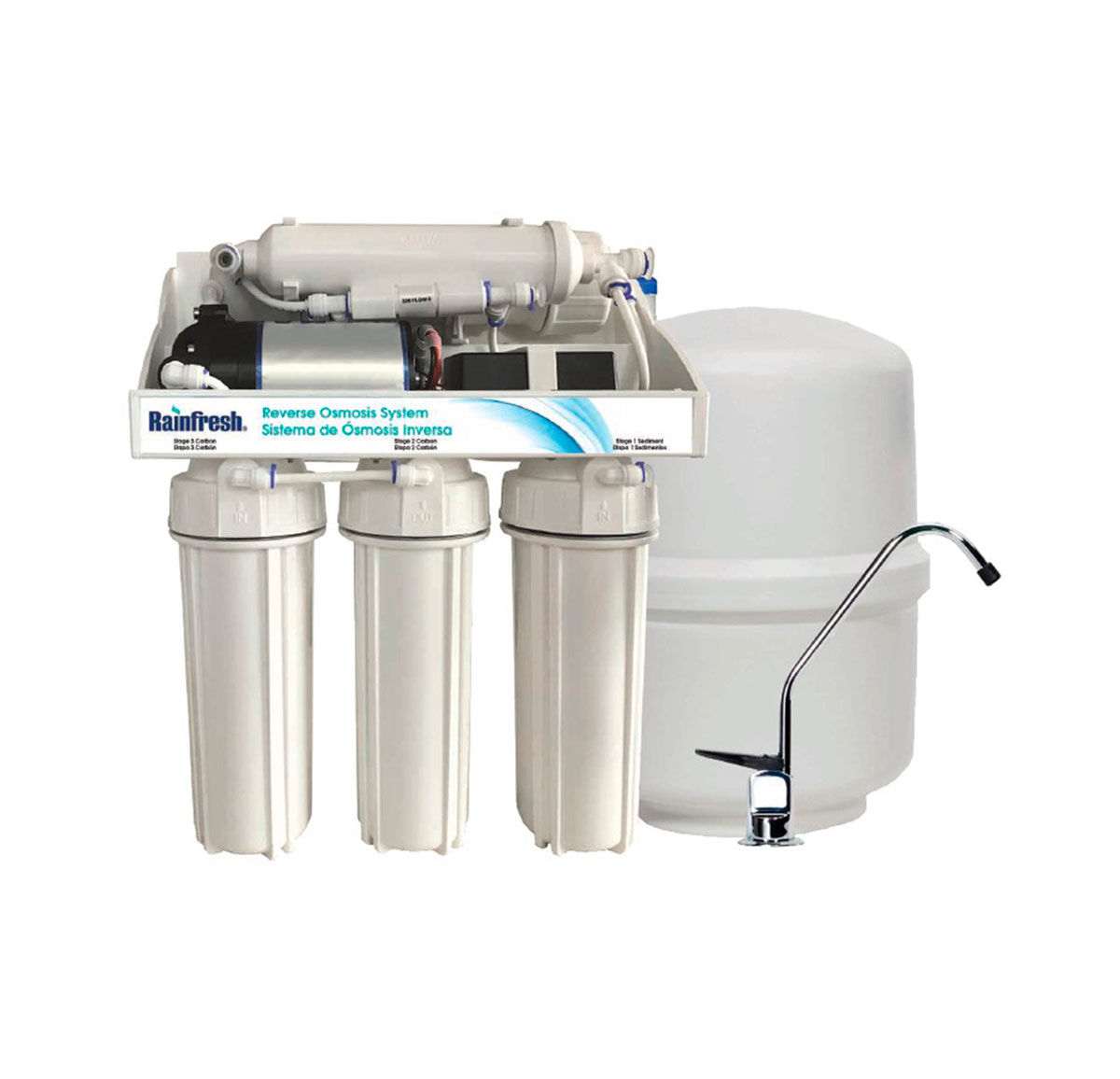 Sistemas de ósmosis inversa Aqua Flo Pro BP Serie 475 75 GPD con bomba  booster